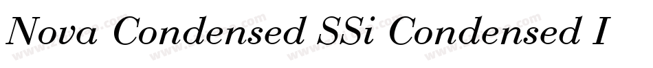 Nova Condensed SSi Condensed Italic字体转换